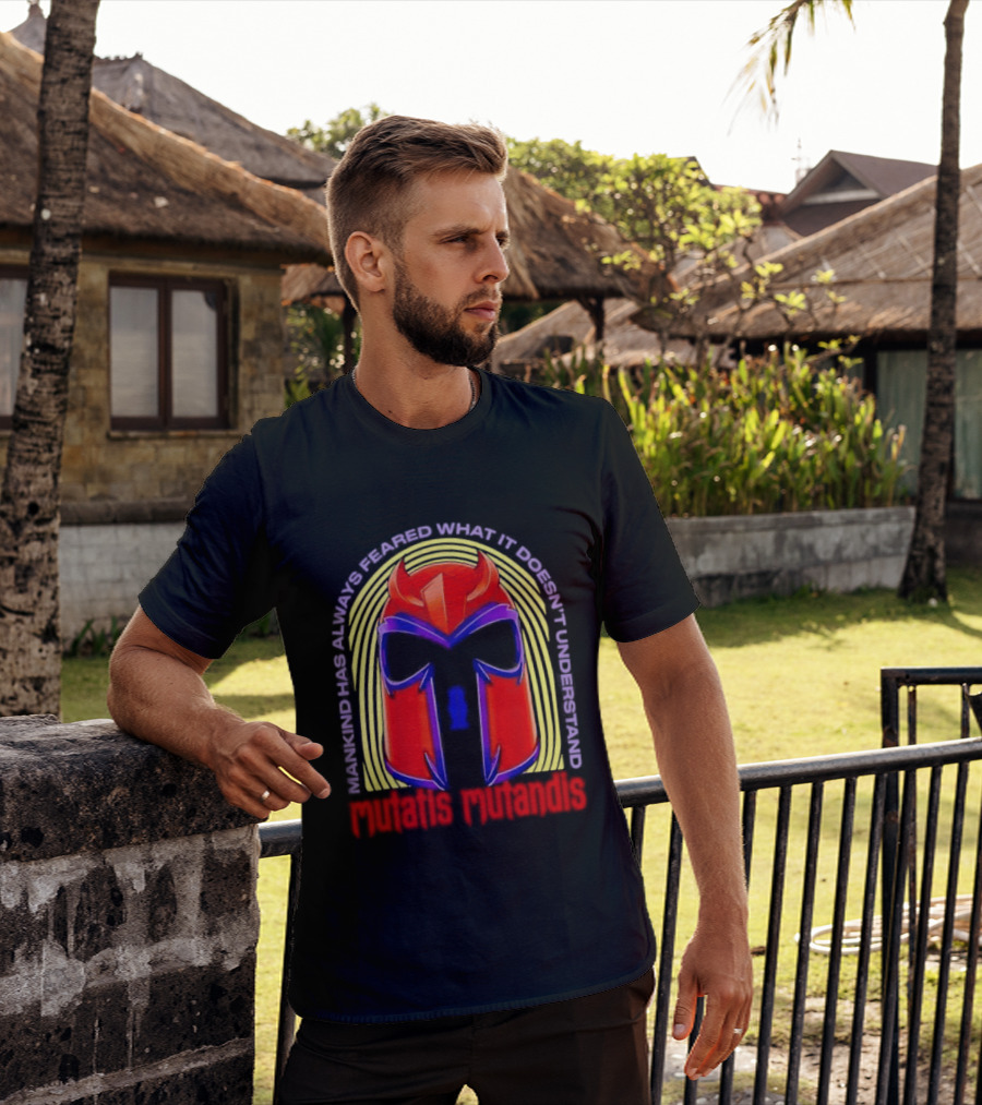 Mutatis Mutandis Mankind Has Always Feared What It Doesn't Understand Red Mask T-Shirt