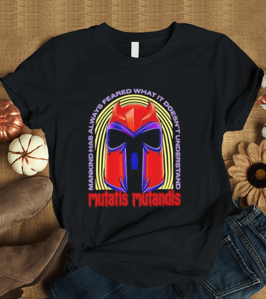 Mutatis Mutandis Mankind Has Always Feared What It Doesn't Understand Red Mask T-Shirt