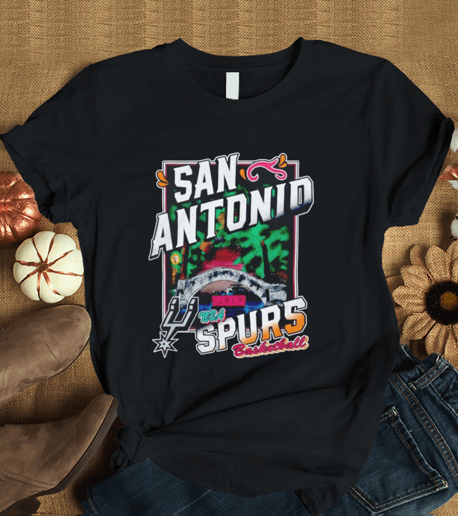 San Antonio Spurs River Walk NBA Basketball T-Shirt