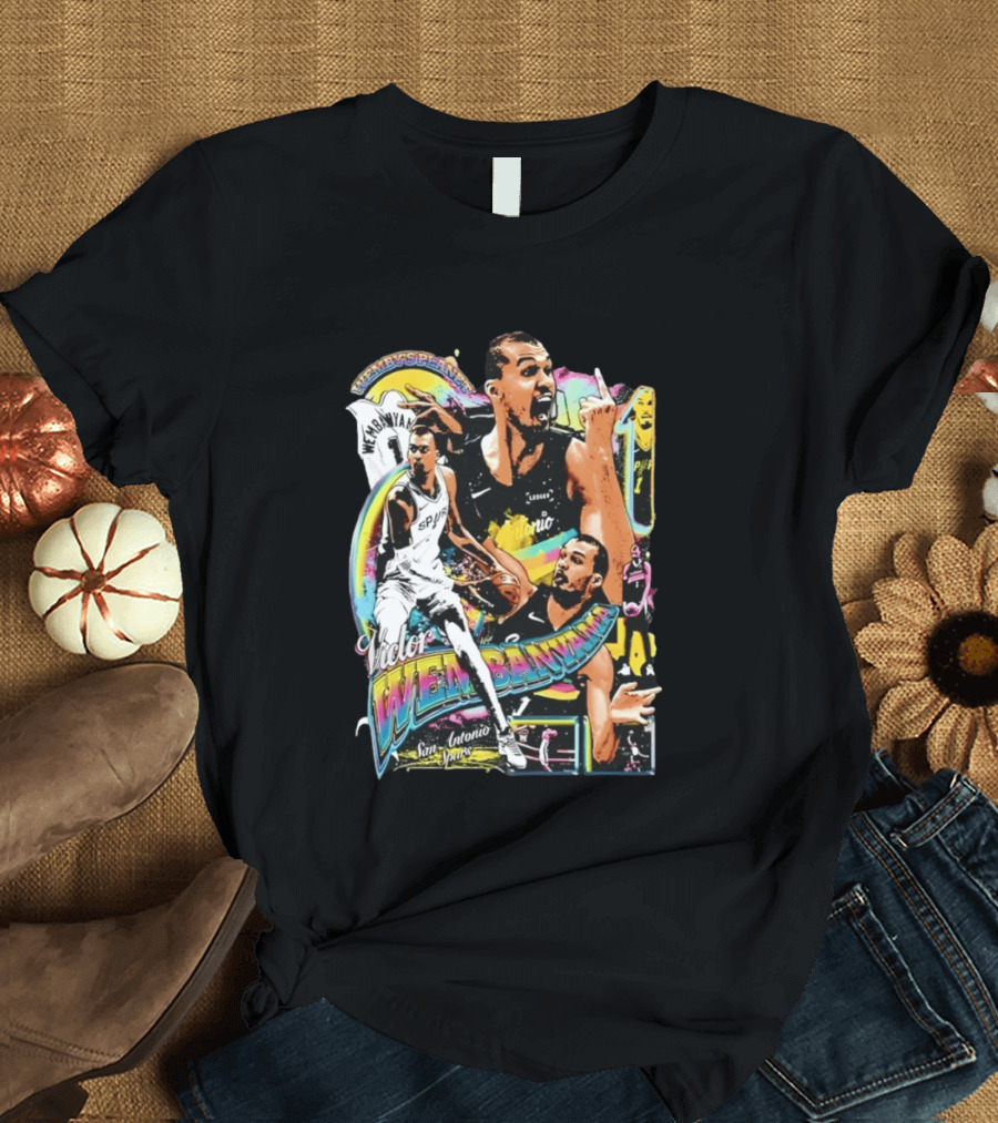 Victor Wembanyama X The Alien Mashup San Antonio Spurs Basketball #1 Wemby T-Shirt
