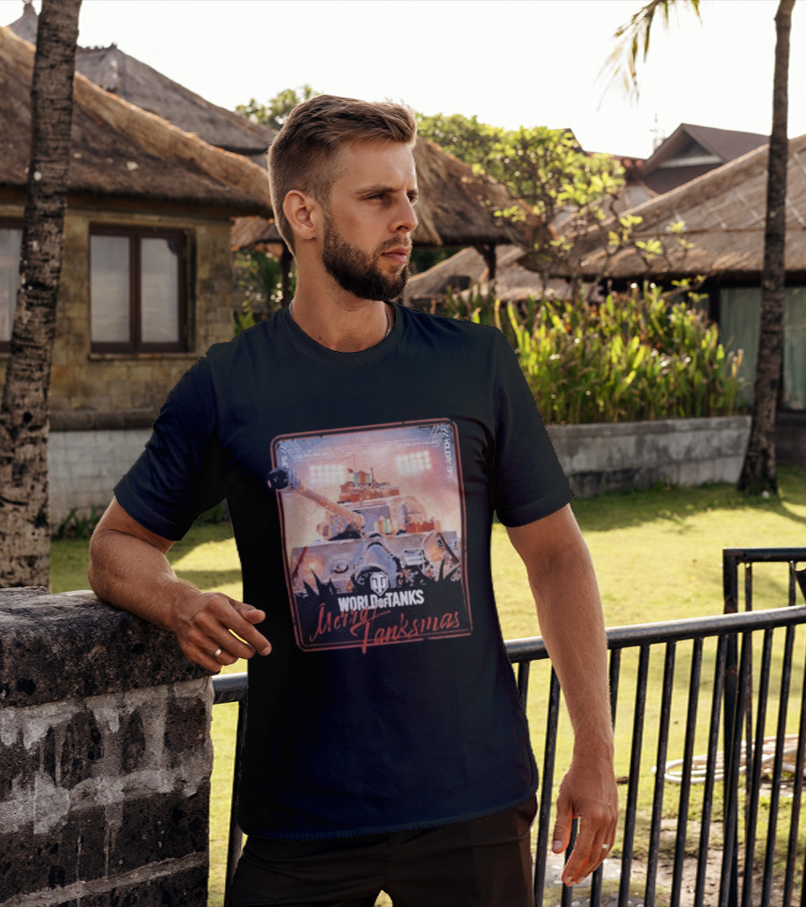 World Of Tanks Merry Tanksmas Holiday Ops Festive Tank T-Shirt
