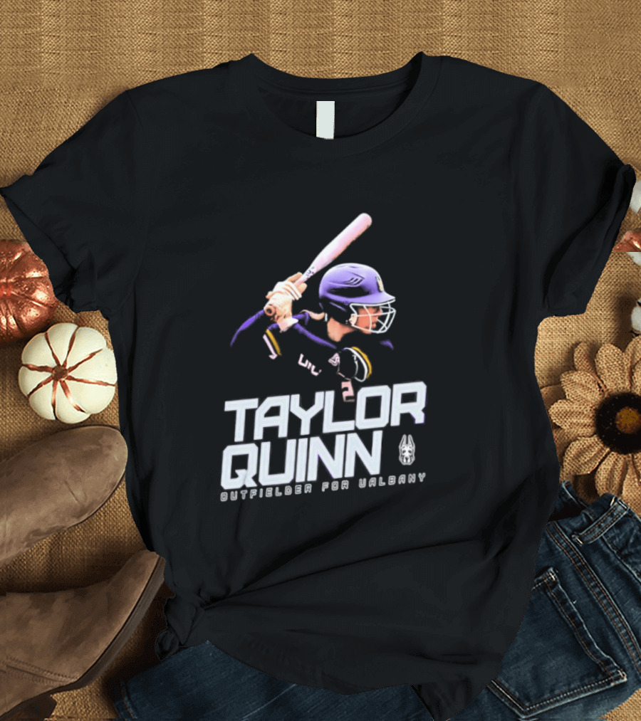Taylor Quinn UAlbany Outfielder Baseball Sports T-Shirt