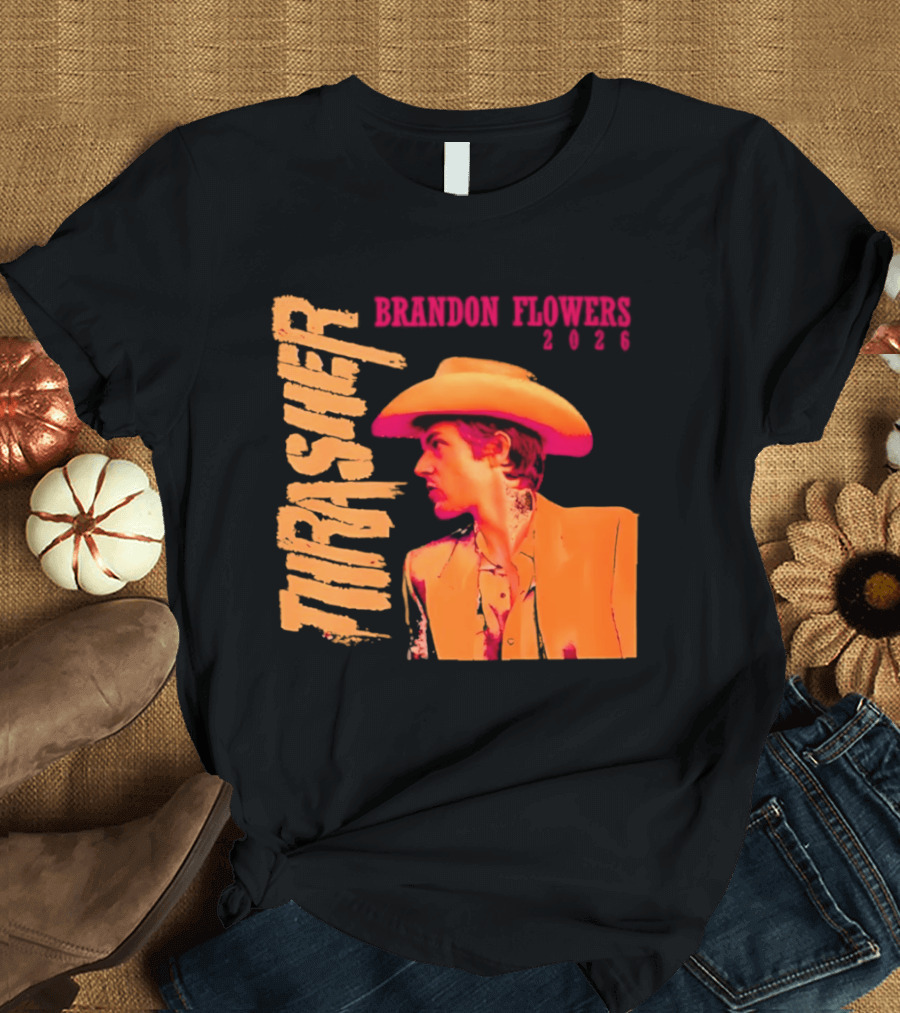 Brandon Flowers Thrasher 2026 Cowboy T-Shirt