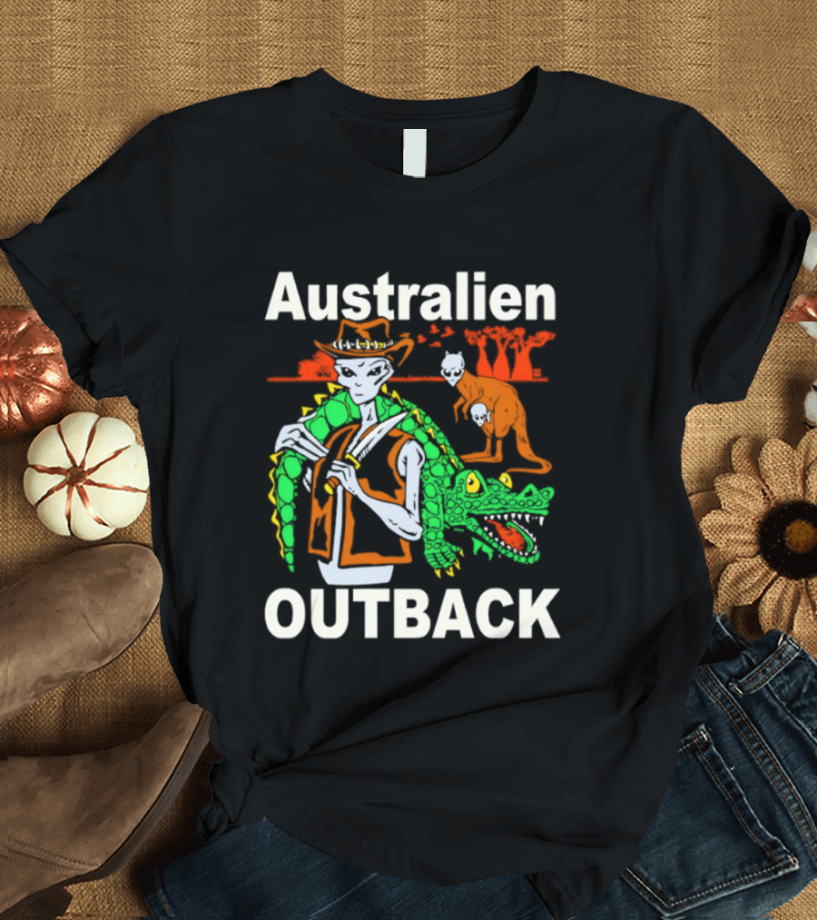 Australien Outback Alien Crocodile Adventure T-Shirt