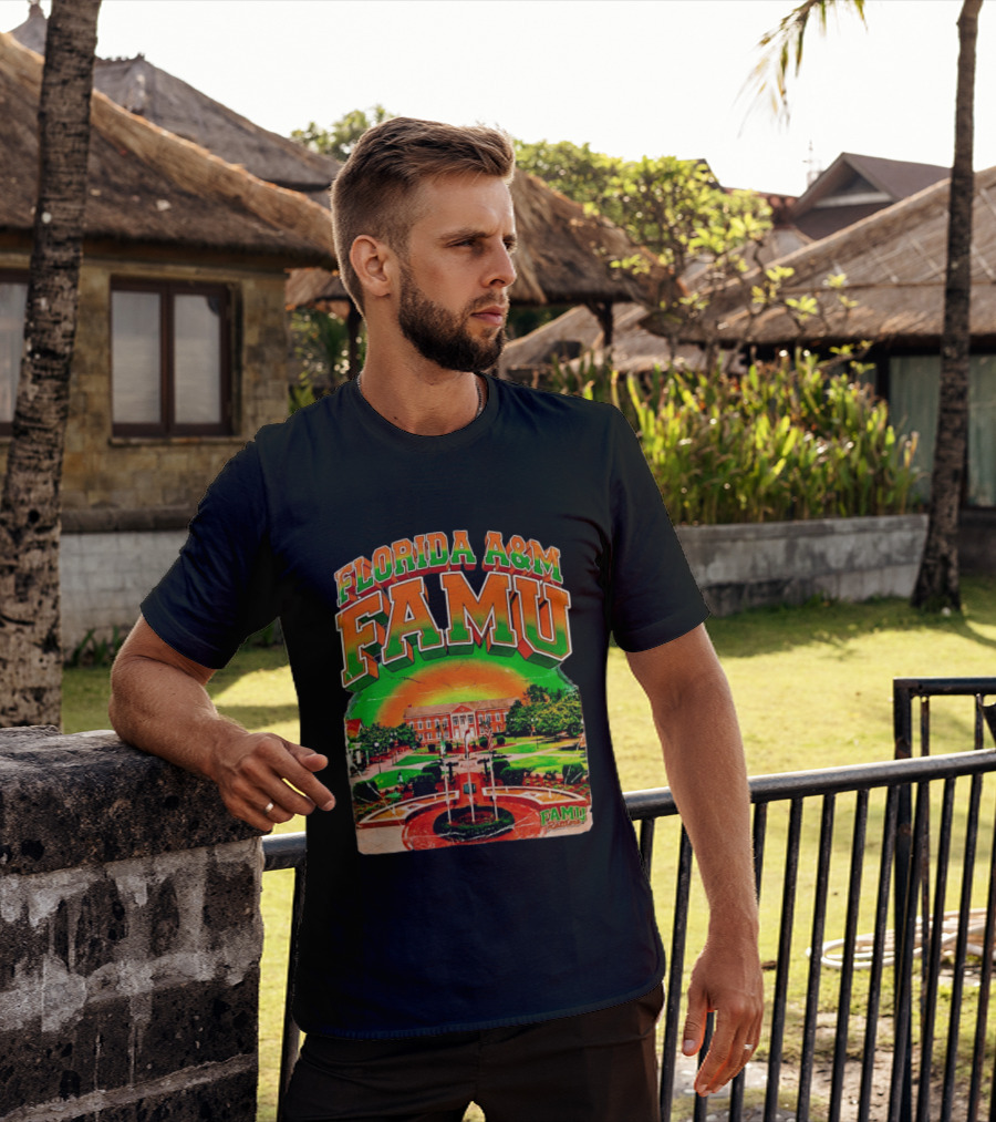 Florida A&M FAMU Rattlers Lee Hall Campus Landmark T-Shirt