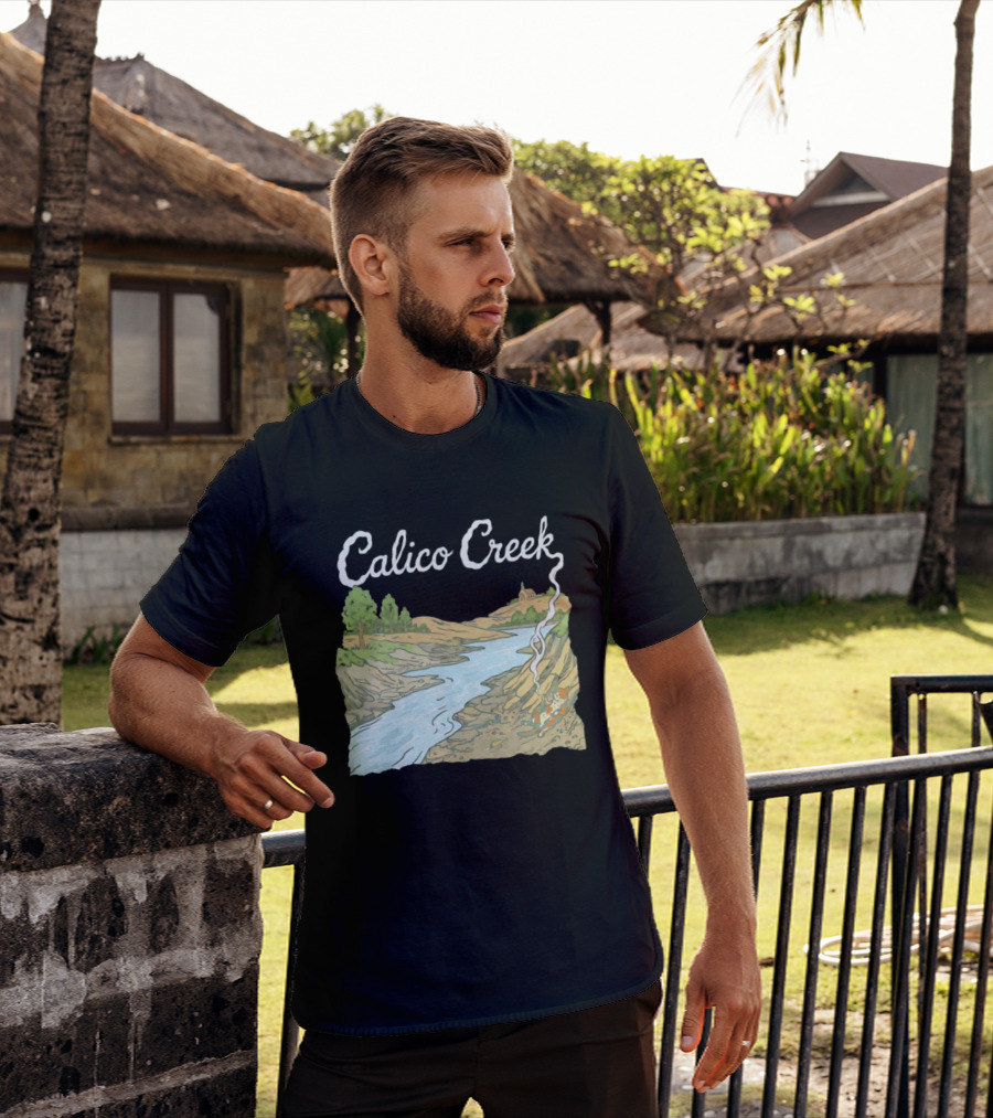 Calico Creek Scenic River And Countryside Landscape T-Shirt