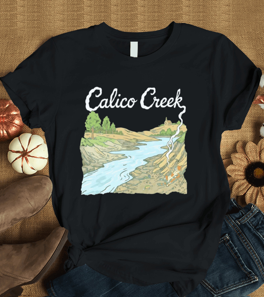 Calico Creek Scenic River And Countryside Landscape T-Shirt