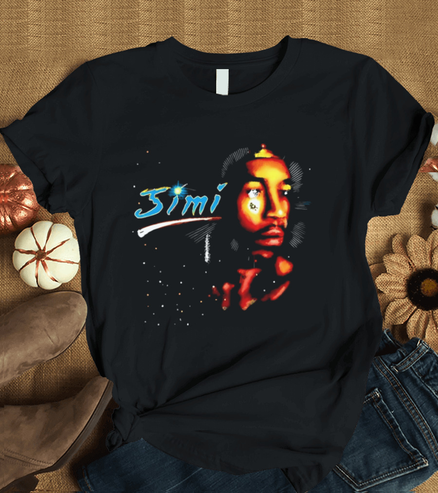 Jimi Hendrix Psychedelic Cosmic Stardust Simi T-Shirt