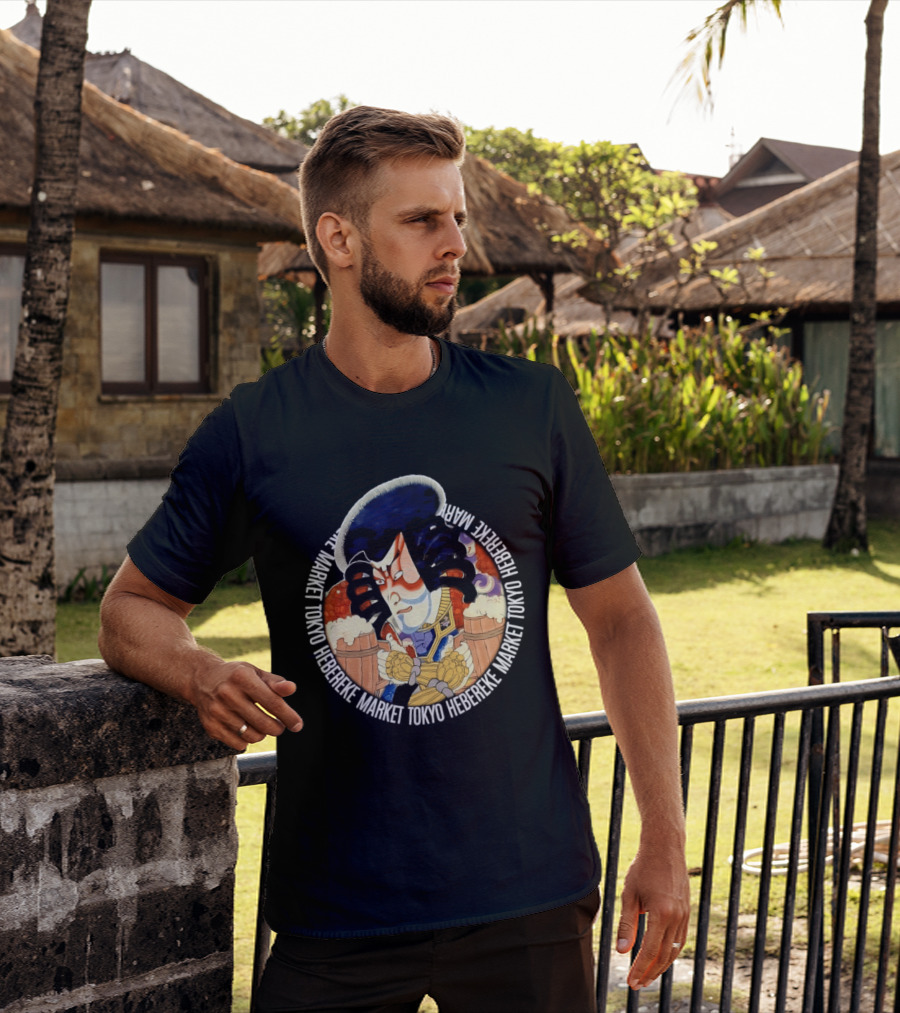 Kabuki Warrior Hebereke Market Tokyo Beer T-Shirt