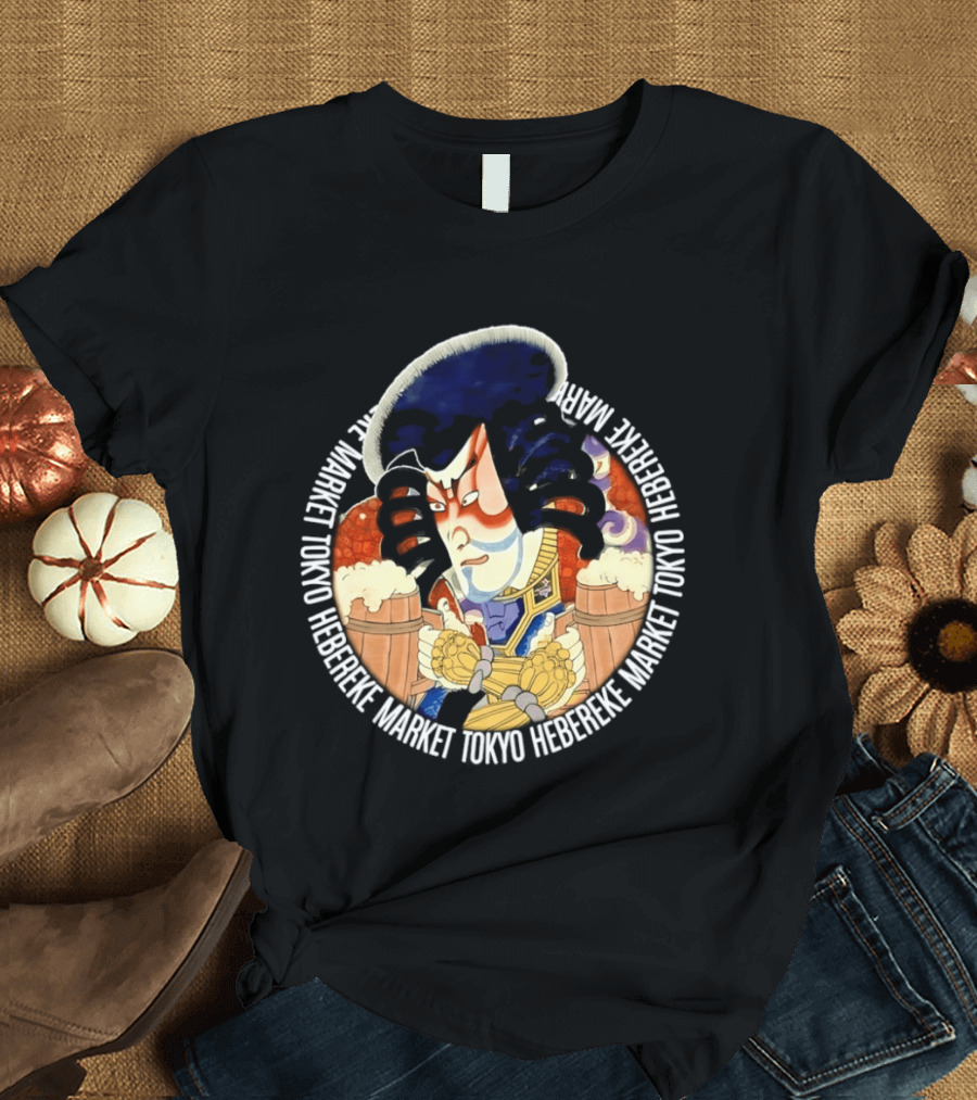 Kabuki Warrior Hebereke Market Tokyo Beer T-Shirt