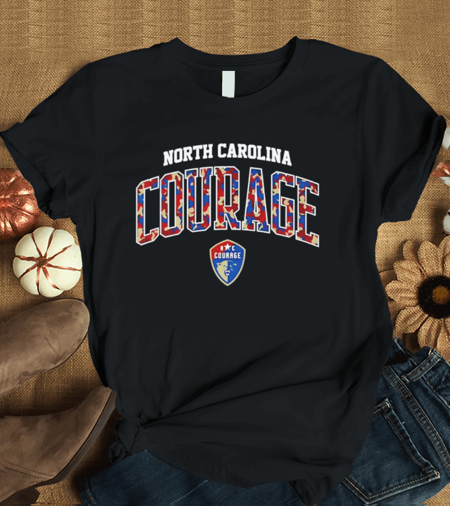 North Carolina Courage Camo Pattern Fan Gear T-Shirt