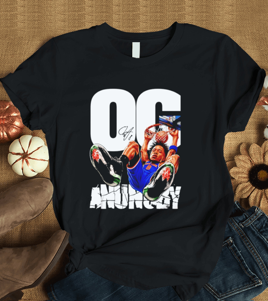 OG Anunoby Dunking New York Knicks Caricature T-Shirt