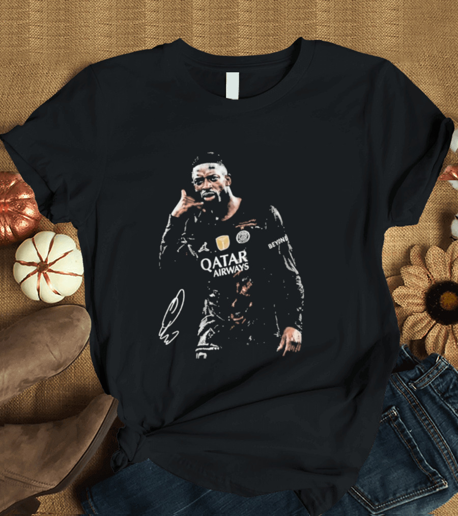 Ousmane Dembele Dialed In Qatar Airways T-Shirt