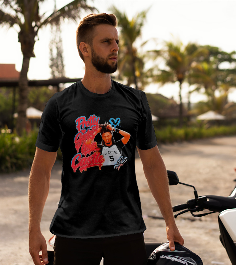 Pretty Girls Love Castle San Antonio Number 5 Spurs T-Shirt