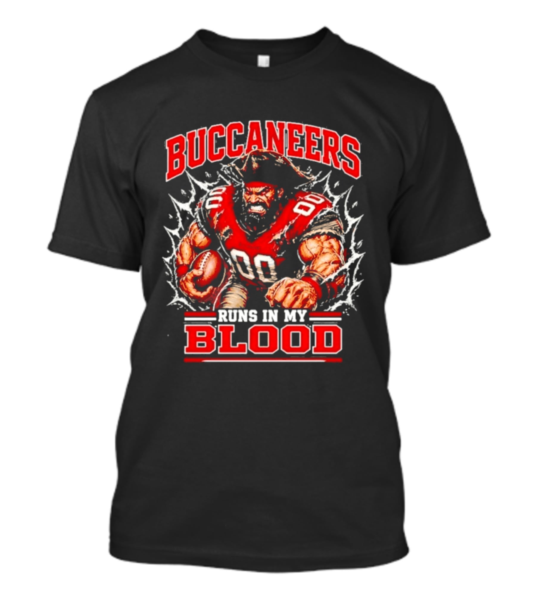 Buccaneers Runs In My Blood Football Player Team Spirit T-Shirt