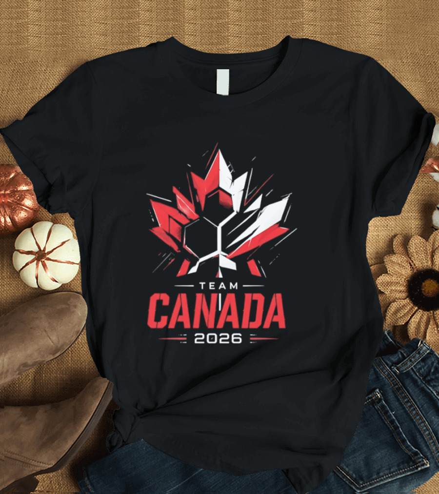 Team Canada 2026 Maple Leaf Geometric Sport Team Canada 2026 T-Shirt