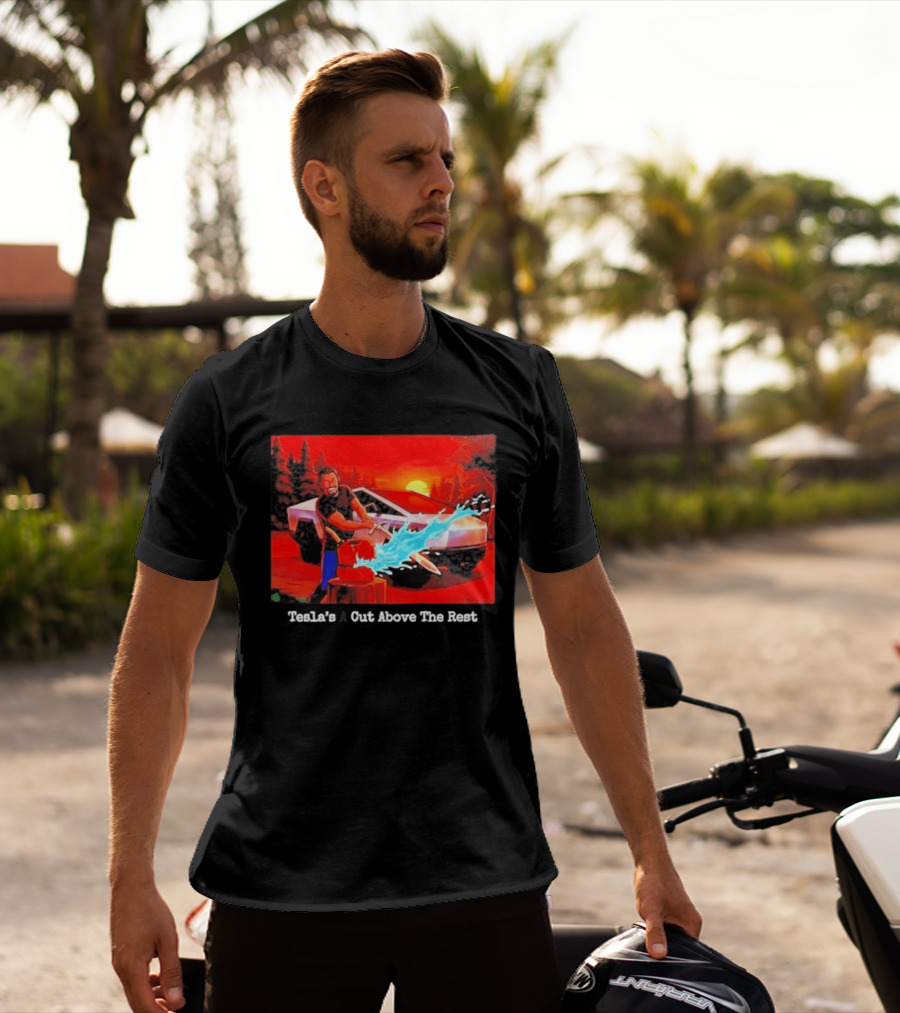 Tesla's A Cut Above The Rest Cybertruck Wood Chopping Scene T-Shirt