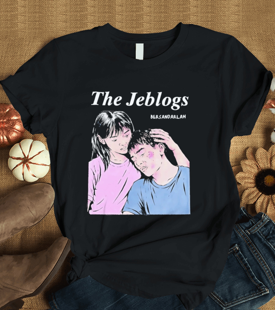 The Jeblogs Bersandarlah Pastel Art Style Tender Moment T-Shirt