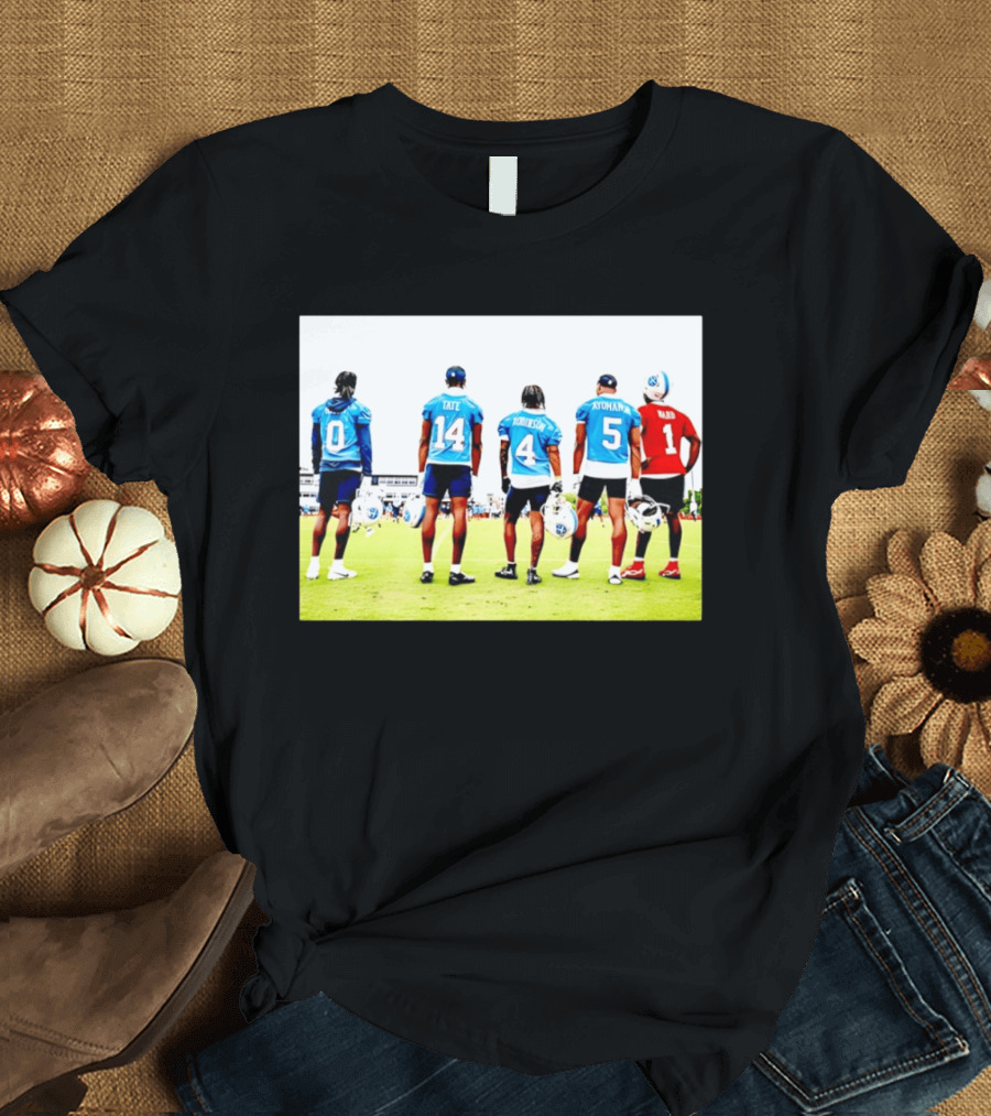 Treylon Burks Tate Robinson Ayomanor Ward Tennessee Titans Football Training Jersey Players T-Shirt