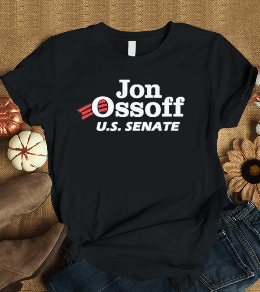 Jon Ossoff U.S. Senate Vote Text With Stripes T-Shirt