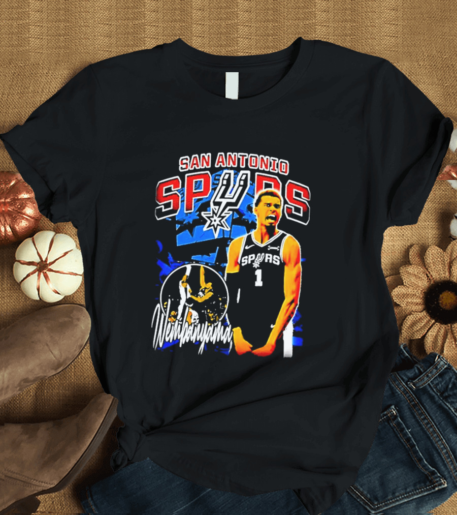 San Antonio Spurs Wembanyama Victor NBA Basketball Player T-Shirt