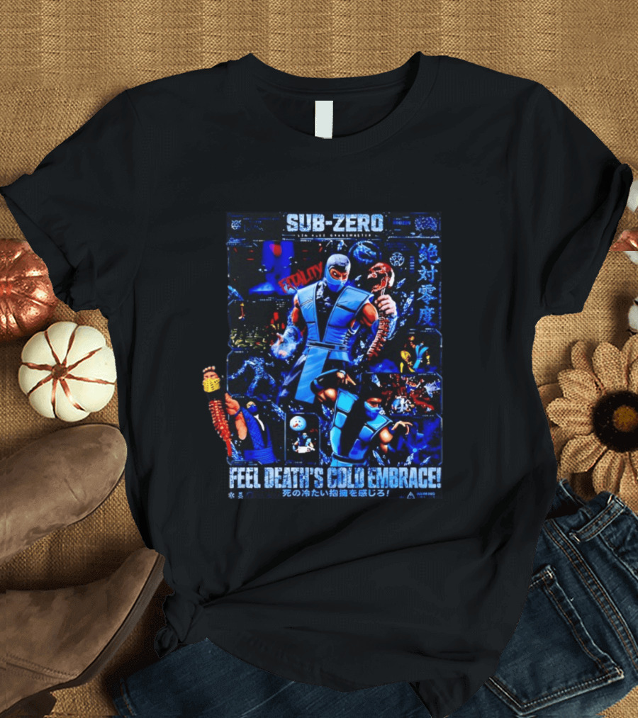 SUB ZERO Fatality Feel Death's Cold Embrace Mortal Kombat T-Shirt