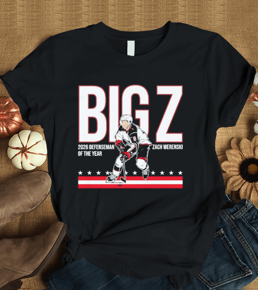 Big Z Zach Werenski Columbus Blue Jackets 2026 Defenseman Of The Year T-Shirt