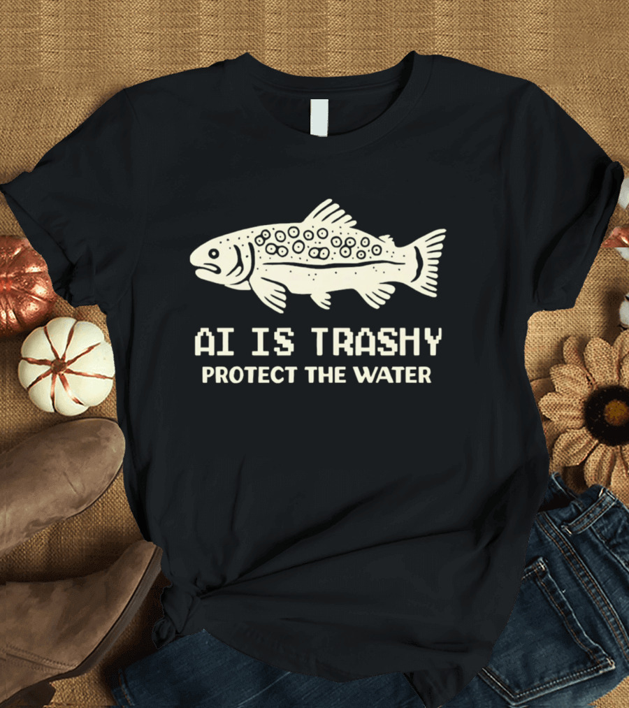 AI Is Trashy Protect The Water Fish Conservation T-Shirt