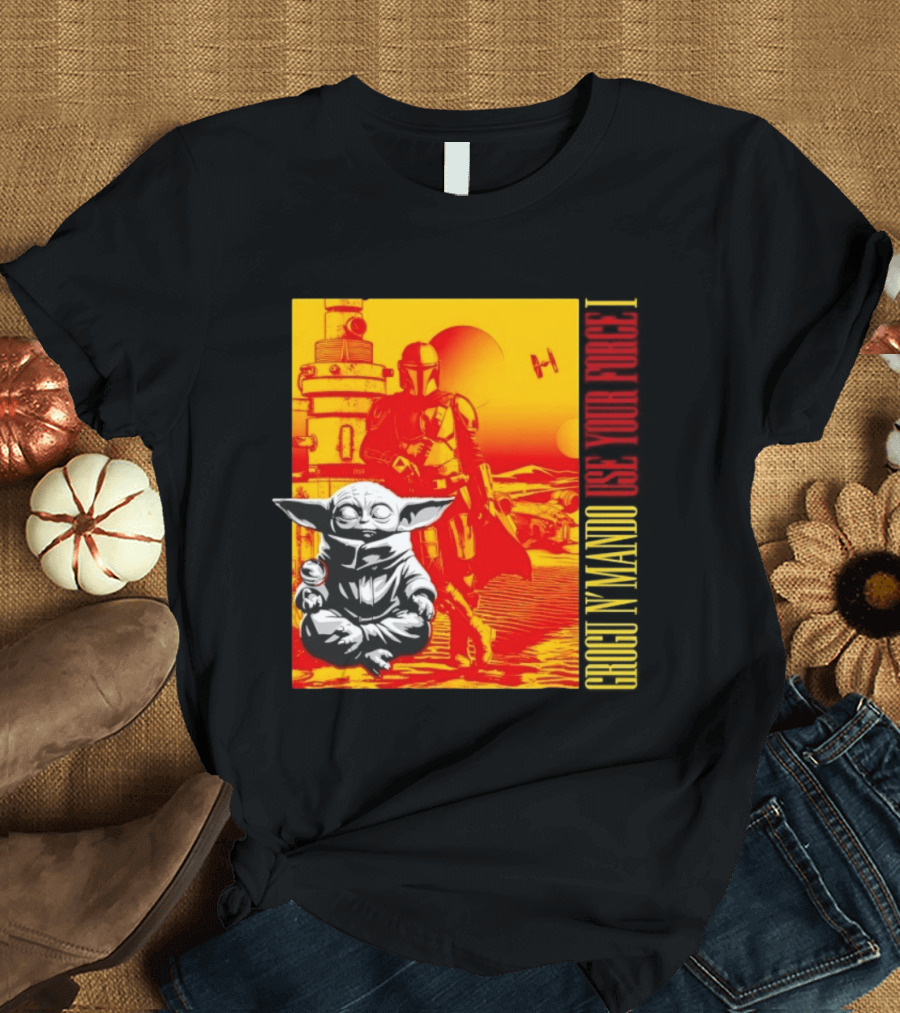 Grogu N' Mando Use Your Force I Star Wars Adventure T-Shirt