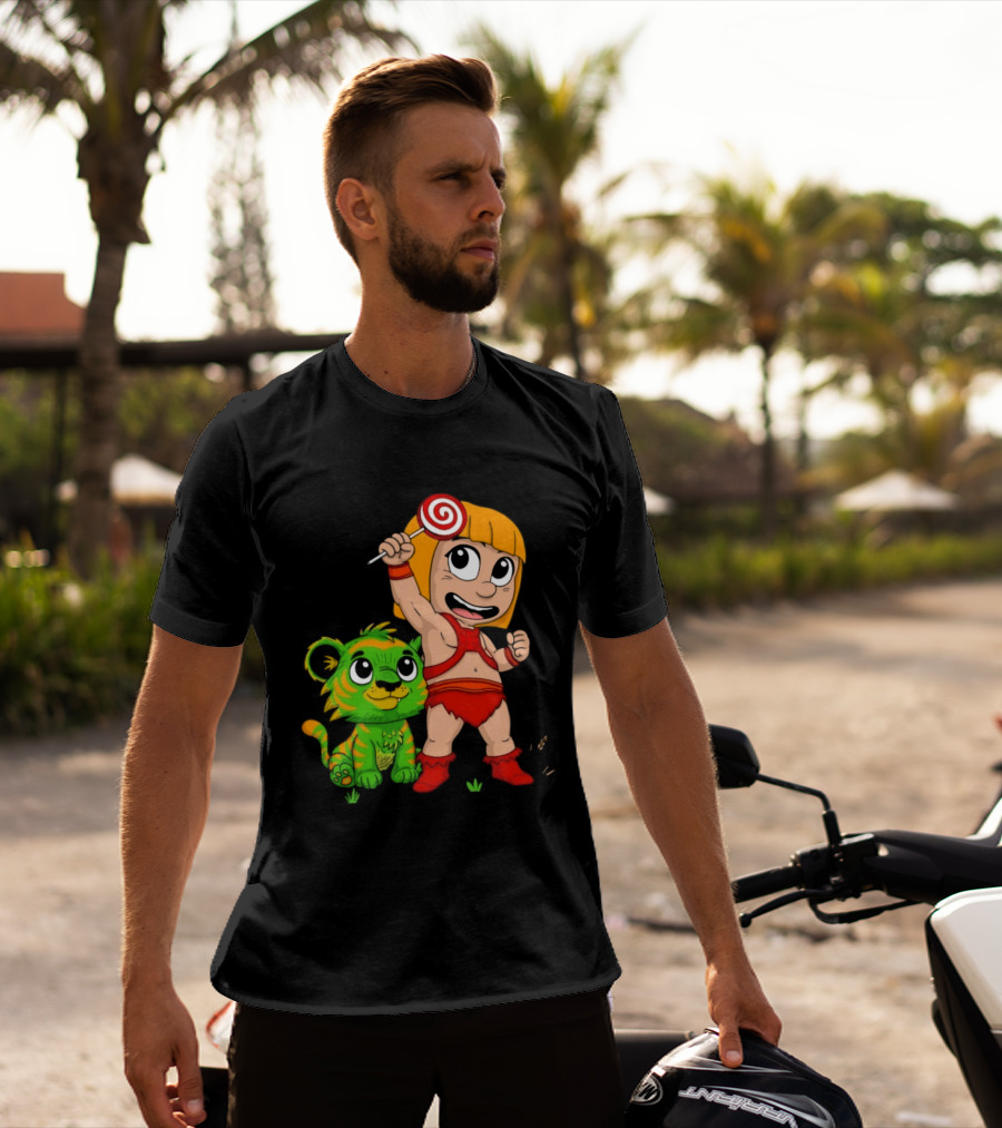He Man And Battle Cat Masters Of Kindergarten Lollipop Adventure T-Shirt