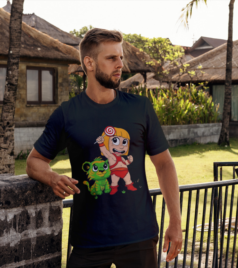 He Man And Battle Cat Masters Of Kindergarten Lollipop Adventure T-Shirt