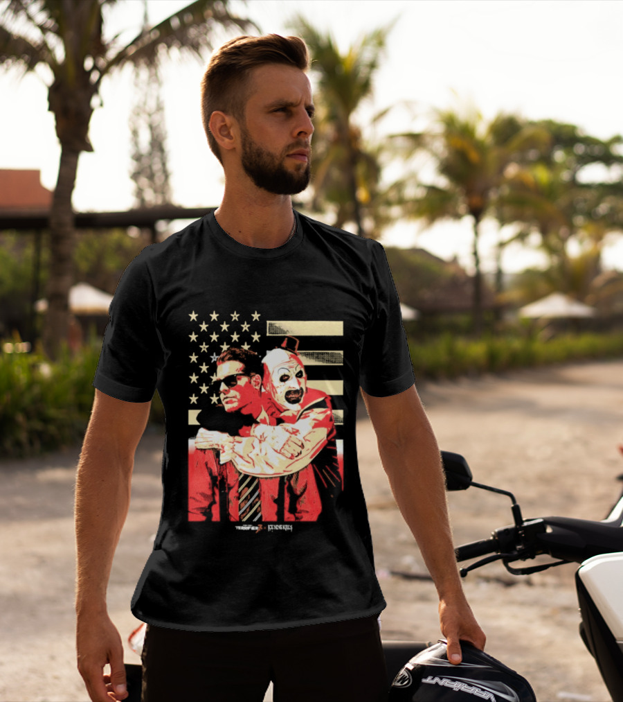 Ice Nine Kills Spencer Clown American Flag Horror Aesthetic T-Shirt