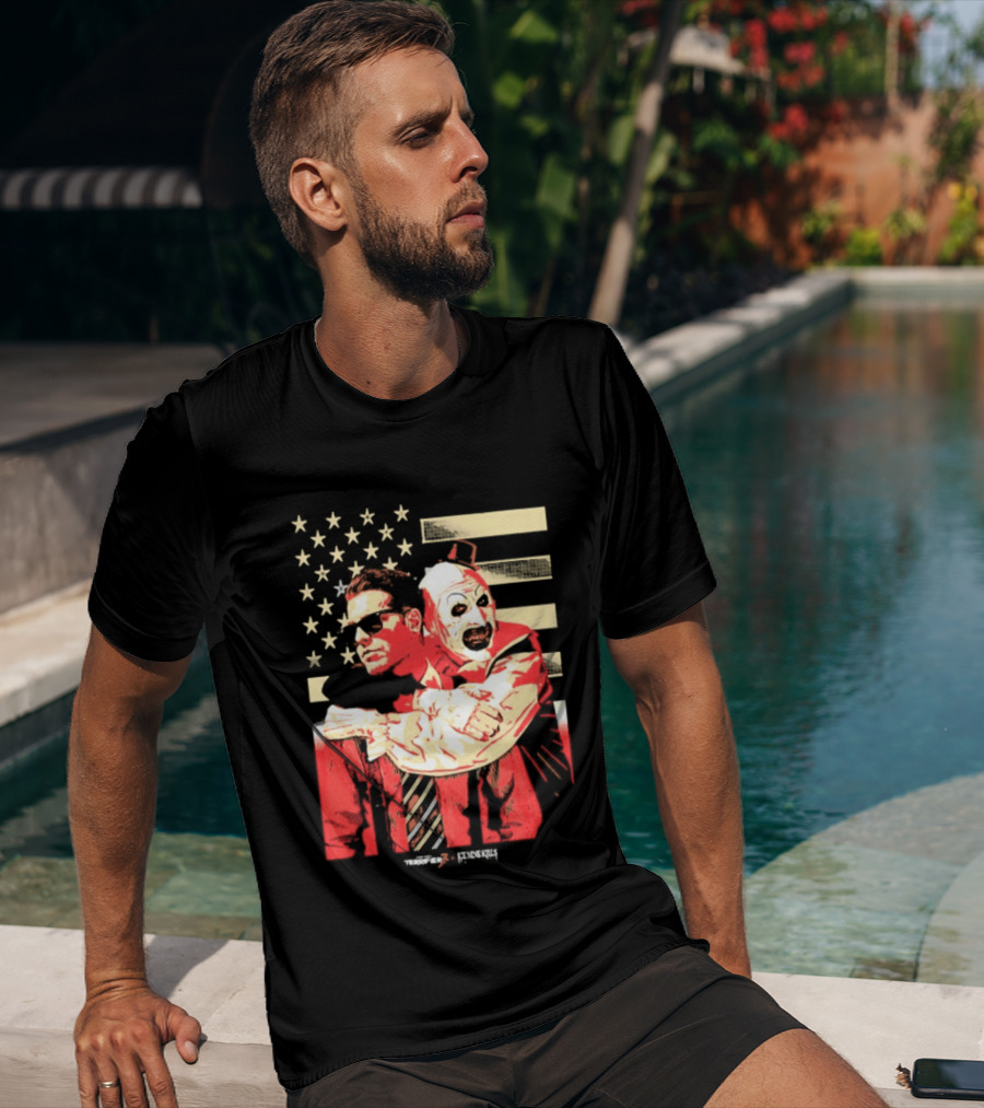 Ice Nine Kills Spencer Clown American Flag Horror Aesthetic T-Shirt