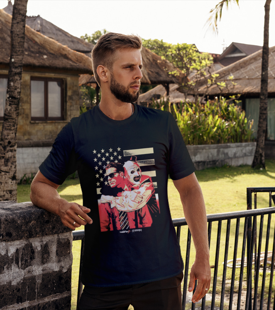 Ice Nine Kills Spencer Clown American Flag Horror Aesthetic T-Shirt