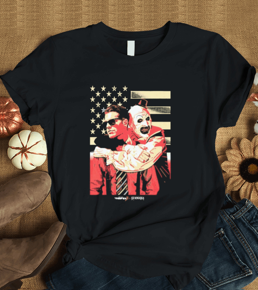 Ice Nine Kills Spencer Clown American Flag Horror Aesthetic T-Shirt