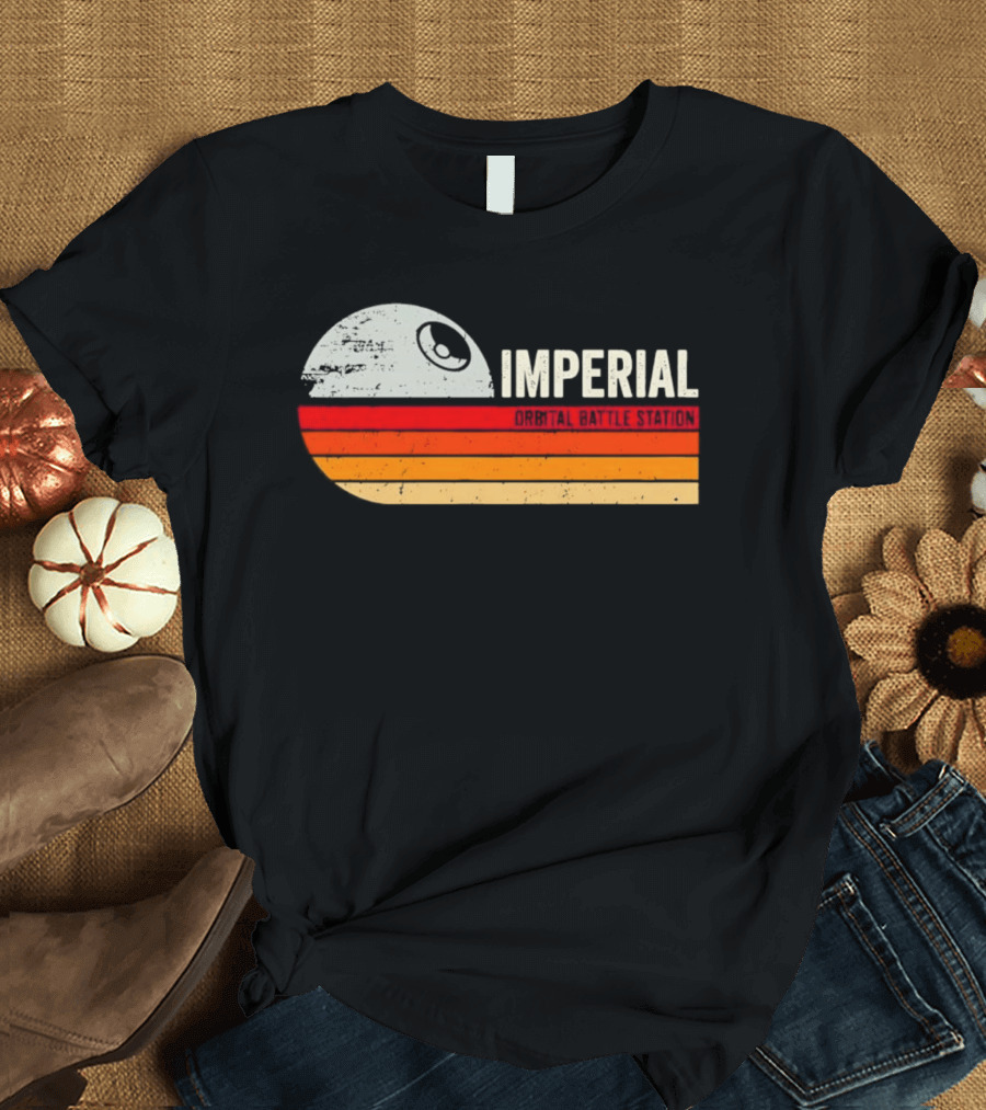 Star Wars Imperial Orbital Battle Station Death Star Sunset T-Shirt