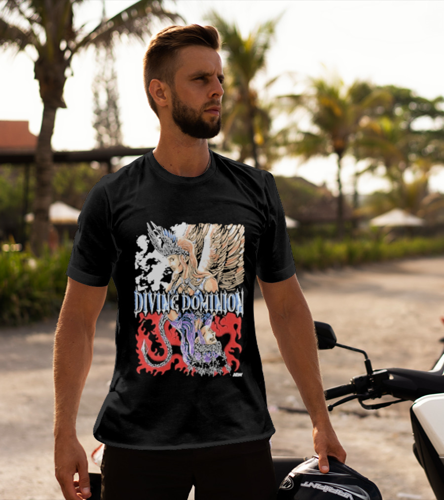 Divine Dominion Angel And Dragon Clash Heaven And Hell T-Shirt