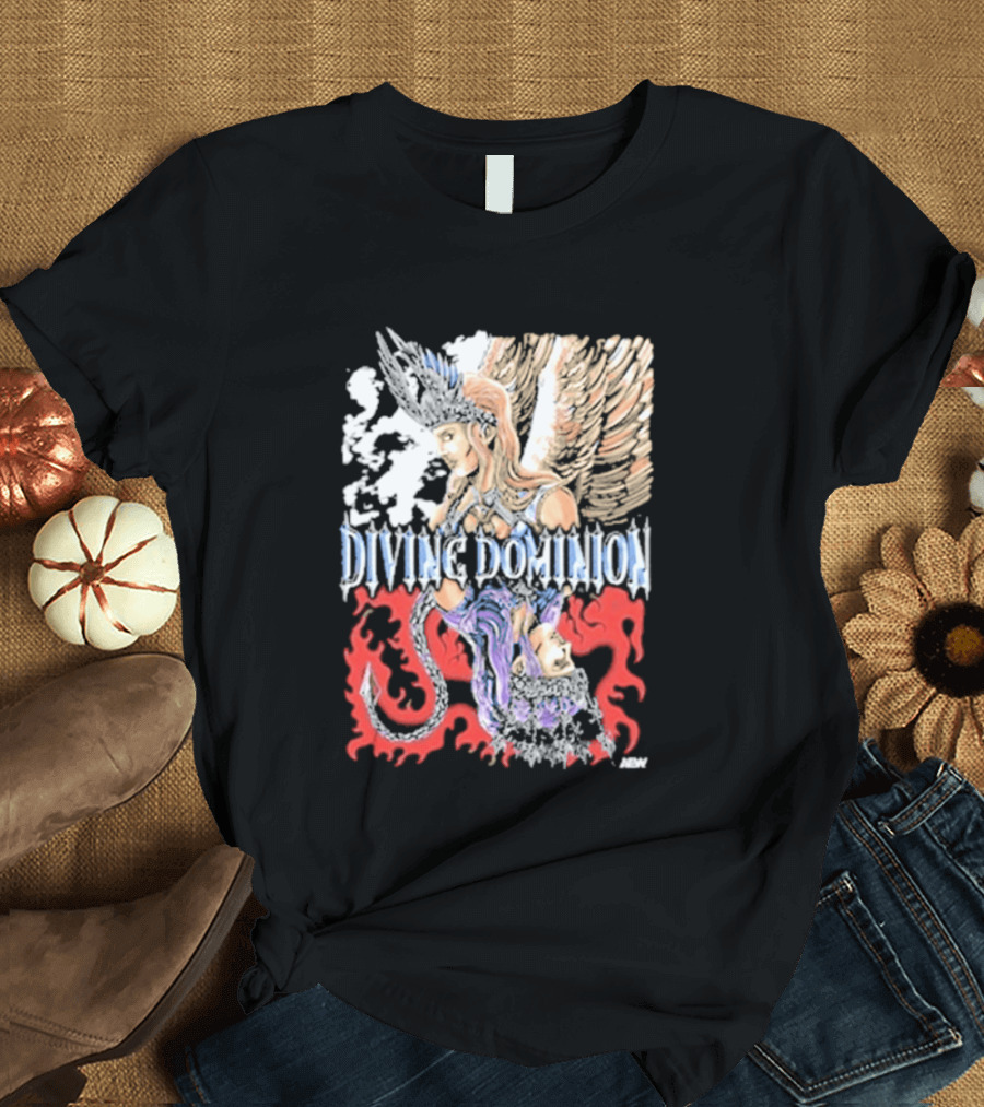 Divine Dominion Angel And Dragon Clash Heaven And Hell T-Shirt