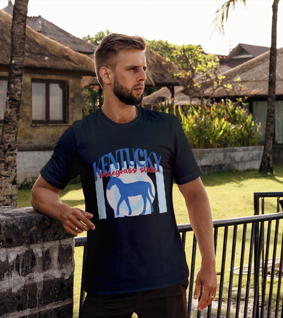 Kentucky Bluegrass State Horse Horseshoe T-Shirt