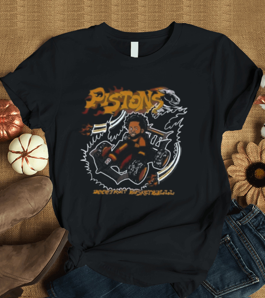 Pistons Cade Cunningham Detroit Basketball Grand Prix T-Shirt