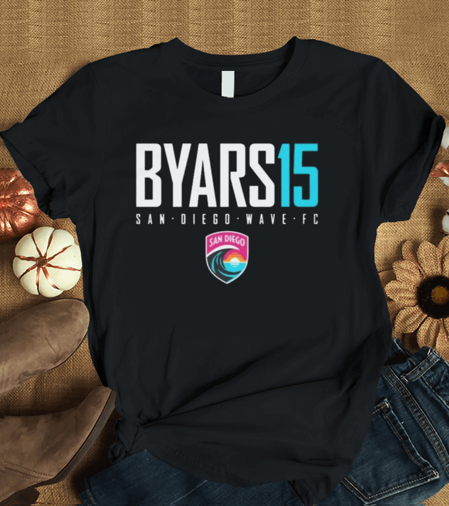 Byars 15 San Diego Wave FC National Women's Soccer League T-Shirt