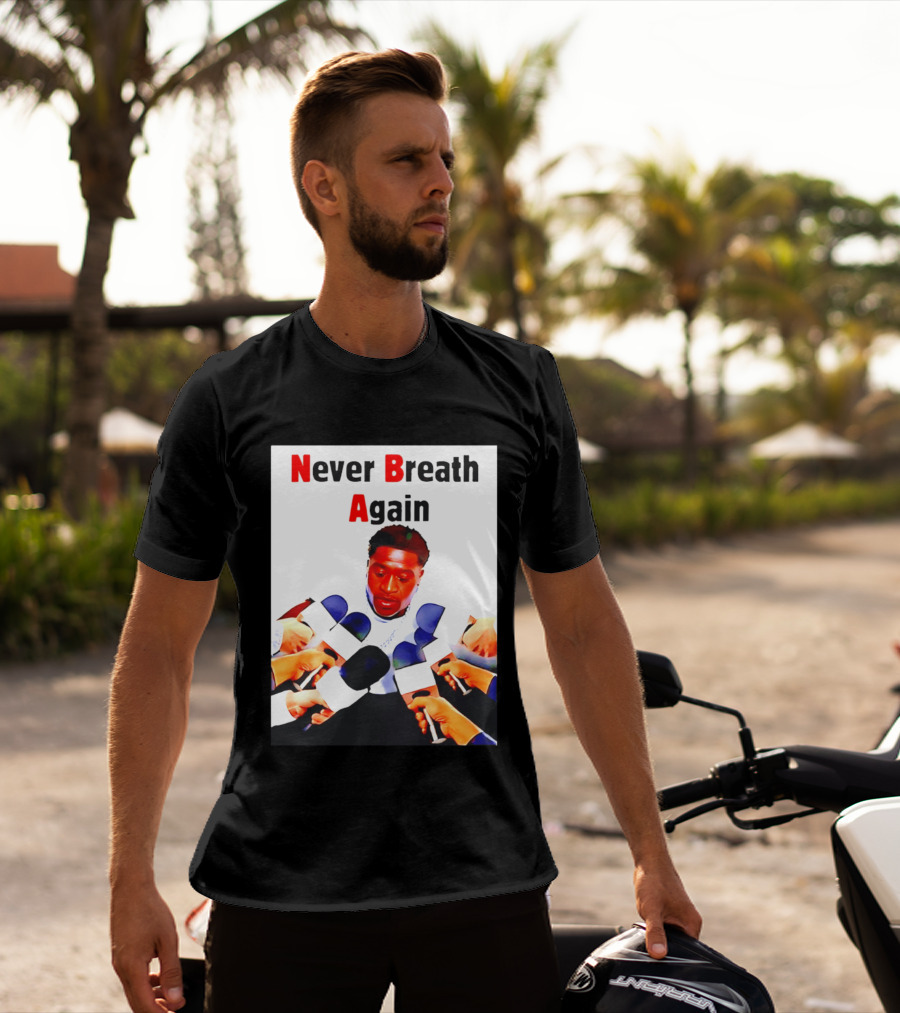 Never Breath Again George Floyd Microphones Press T-Shirt
