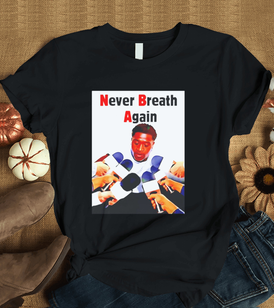Never Breath Again George Floyd Microphones Press T-Shirt