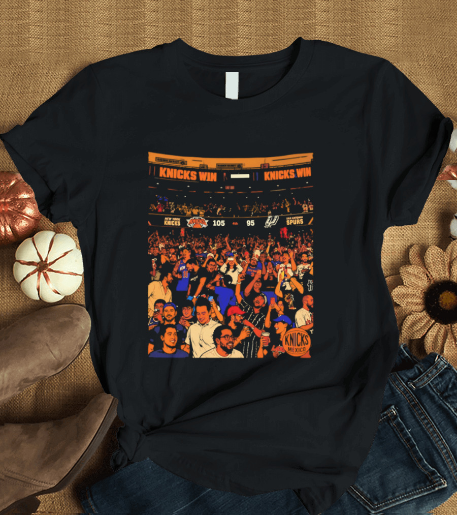 New York Knicks Win 105 95 One City One Team One Dream Energy T-Shirt