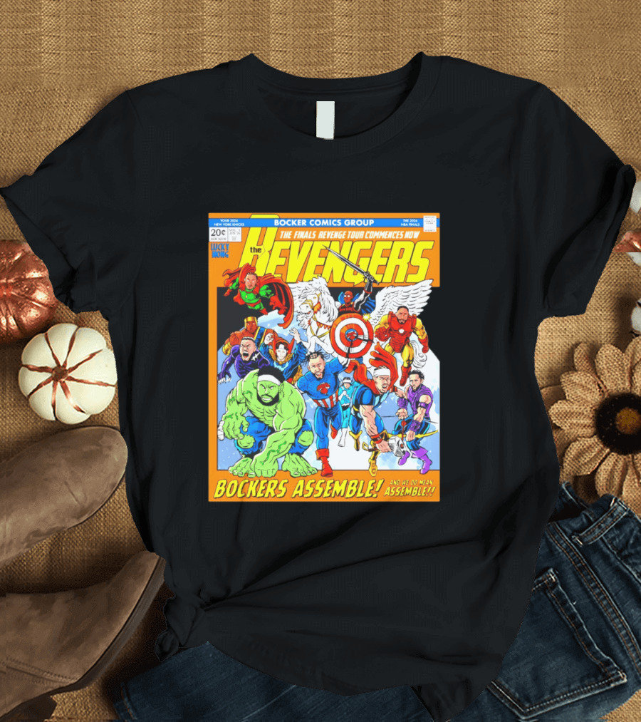 New York Knicks Bocker Comics Finals Revenge Tour Bockers Assemble T-Shirt