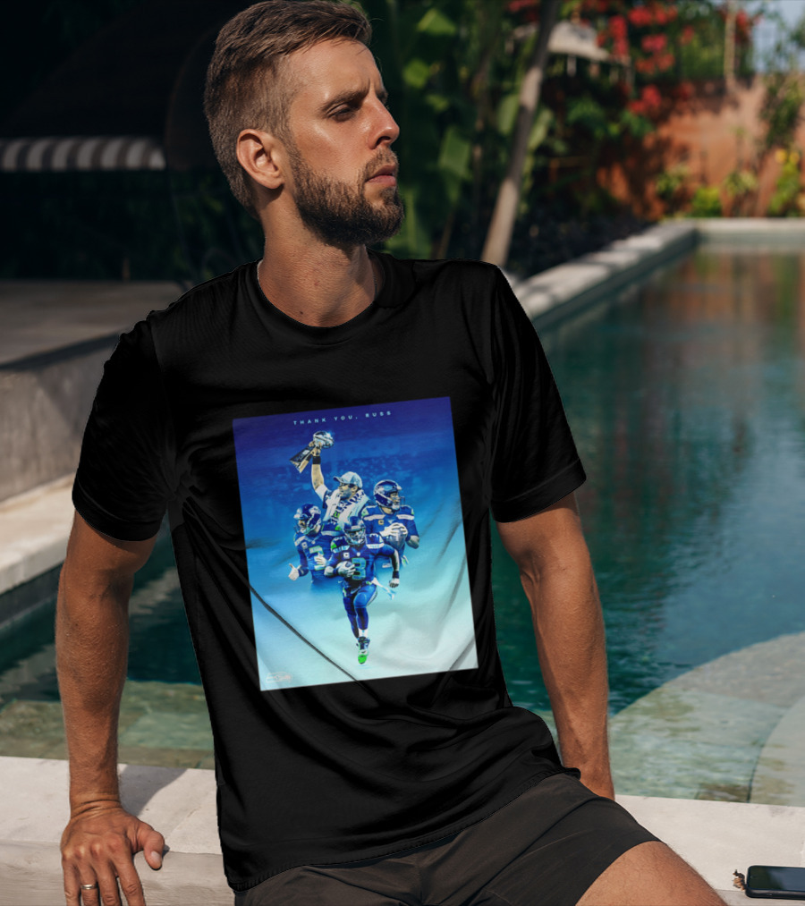 Thank You Russ Seattle Seahawks Russell Wilson Super Bowl 3 T-Shirt