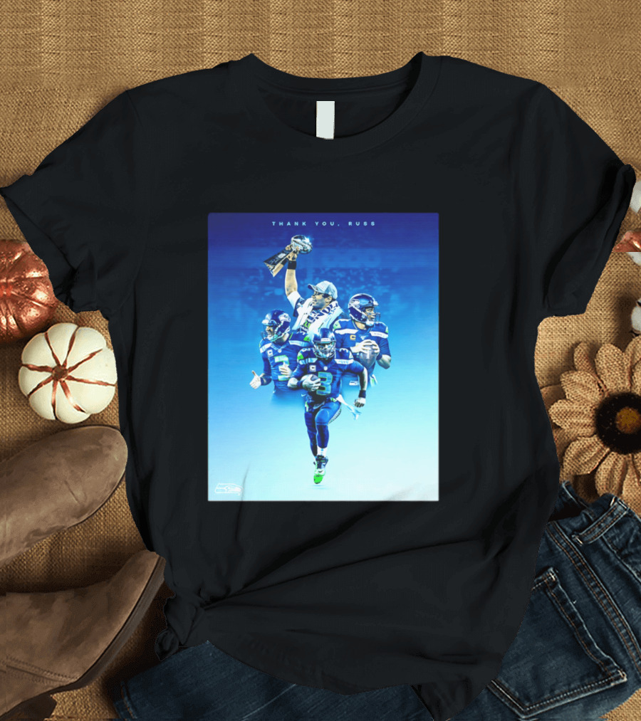 Thank You Russ Seattle Seahawks Russell Wilson Super Bowl 3 T-Shirt