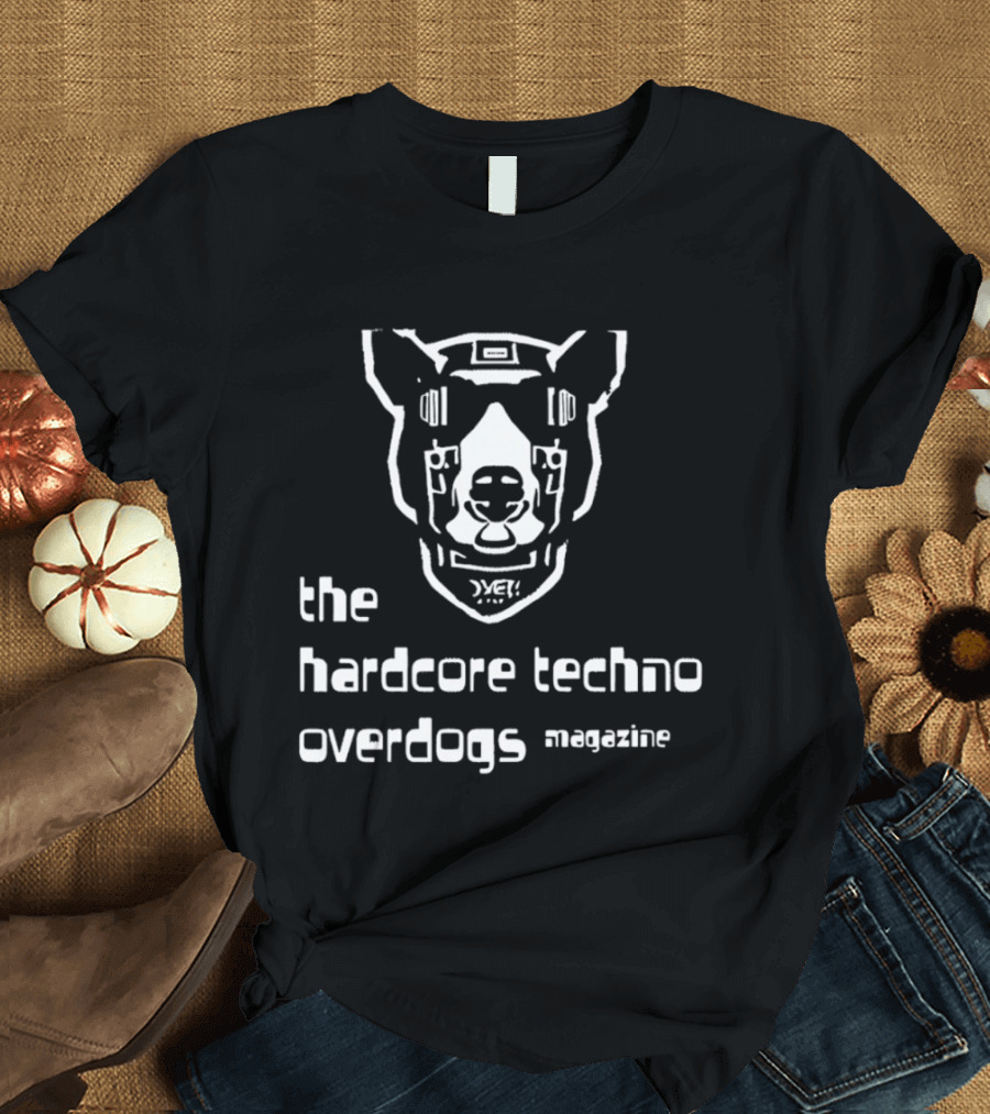 The Hardcore Techno Robot Dog Overdogs Magazine T-Shirt