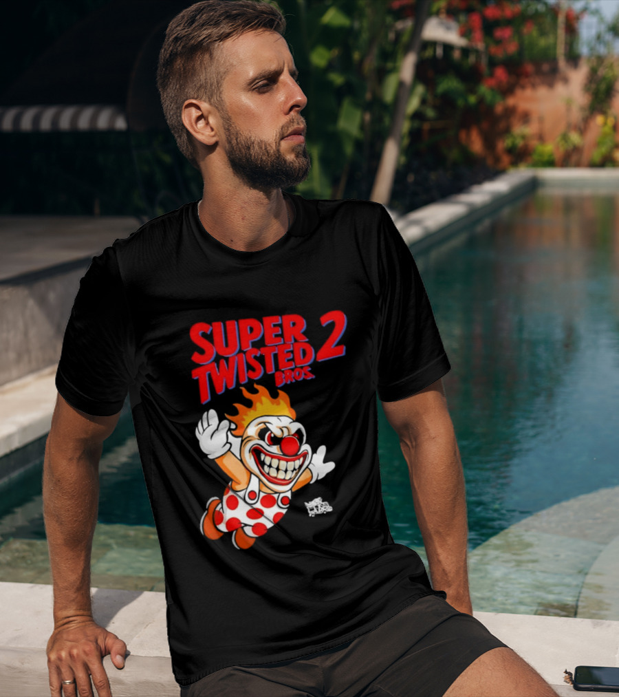 Super Twisted 2 Bros Sweet Tooth Twisted Metal Video Game Mashup T-Shirt