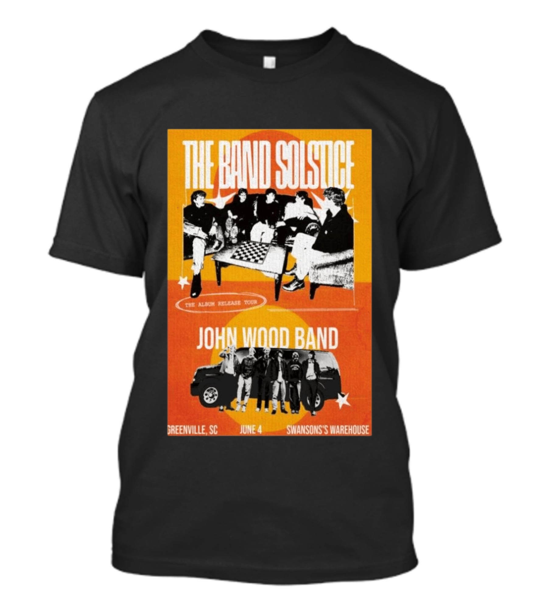 The Band Solstice Album Release Tour June 4 Greenville SC Swanson's Warehouse John Wood Band T-Shirt